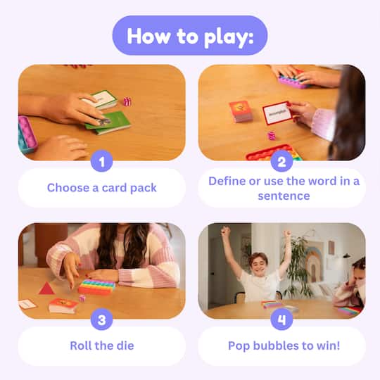 The Fidget Game Vocabulary Words Educational Game Set
